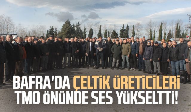 Bafra'da çeltik üreticileri TMO önünde ses yükseltti!