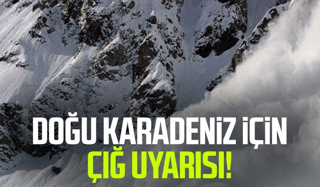 Doğu Karadeniz için çığ uyarısı!
