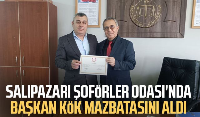 Salıpazarı Şoförler Odası'nda İsa Kök mazbatasını aldı
