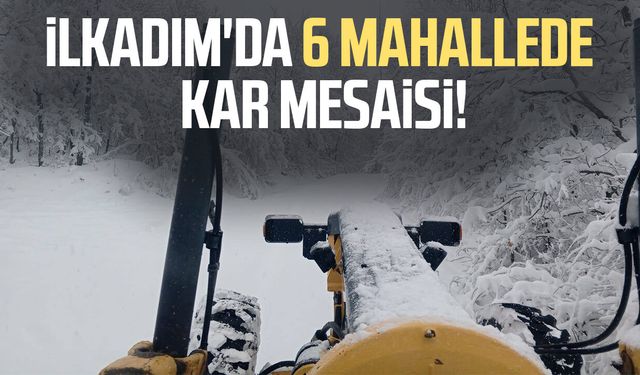 Samsun İlkadım'da 6 mahallede kar mesaisi!