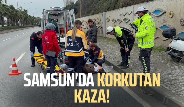 Samsun'da korkutan kaza: Hastaneye kaldırıldı