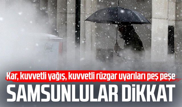 Samsun hava durumu 25 Şubat Çarşamba