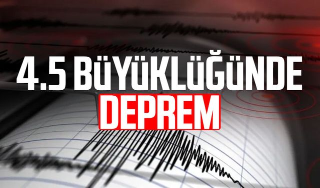 Antalya Kaş açıklarında 4.5 büyüklüğünde deprem