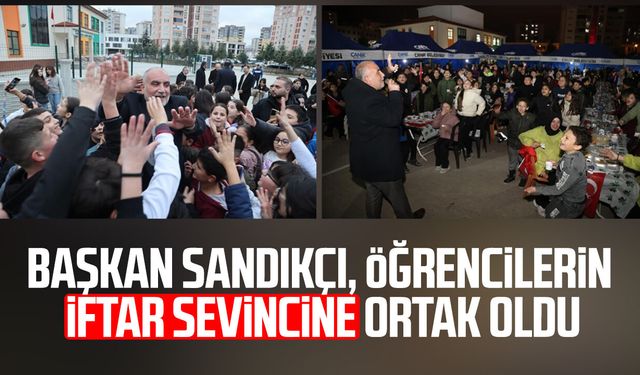 Başkan İbrahim Sandıkçı öğrencilerle iftarda buluştu