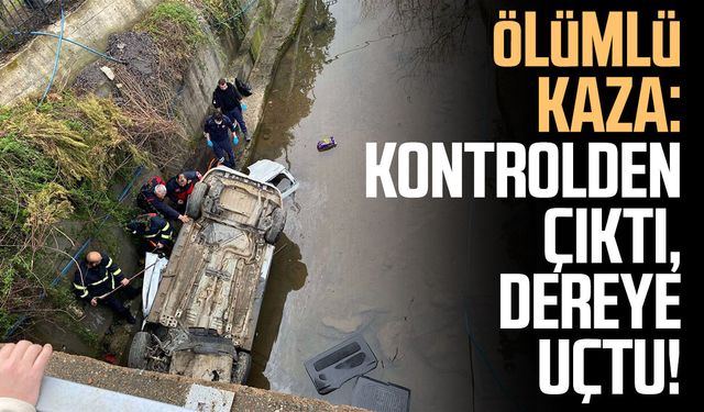 Giresun'da ölümlü kaza: Kontrolden çıktı, dereye uçtu!