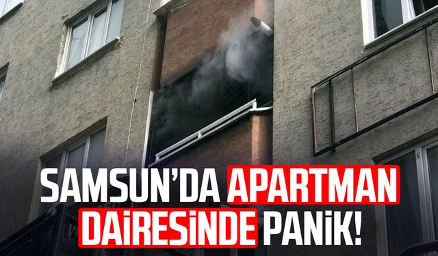 Samsun’da apartman dairesinde panik! Bulaşık makinesi alev aldı