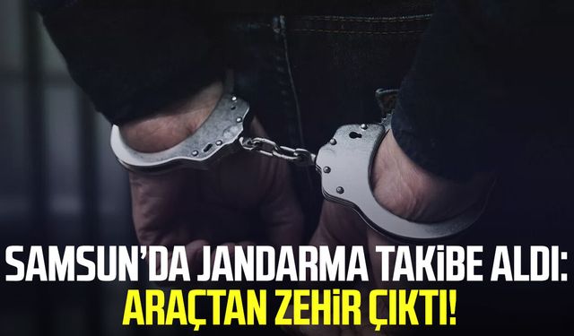Samsun’da jandarma takibe aldı: Araçtan zehir çıktı!