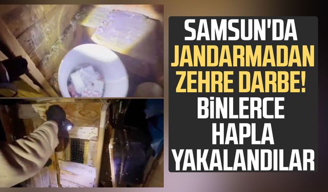 Samsun'da jandarmadan zehre darbe! Binlerce hapla yakalandılar
