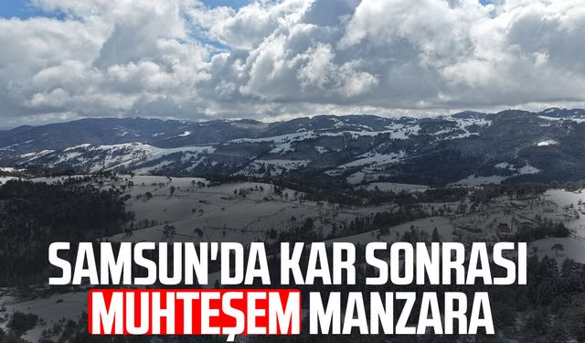 Samsun'da kar sonrası muhteşem manzara: Kızlan Yaylası