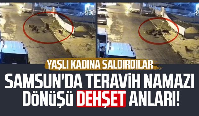 Samsun'da teravih namazı dönüşü dehşet anları!