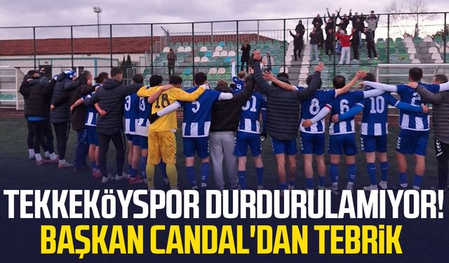 Tekkeköyspor durdurulamıyor! Başkan Mustafa Candal'dan tebrik