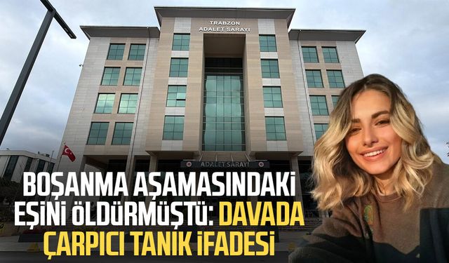 Trabzon'daki Sinem Somun cinayetinde çarpıcı tanık ifadesi