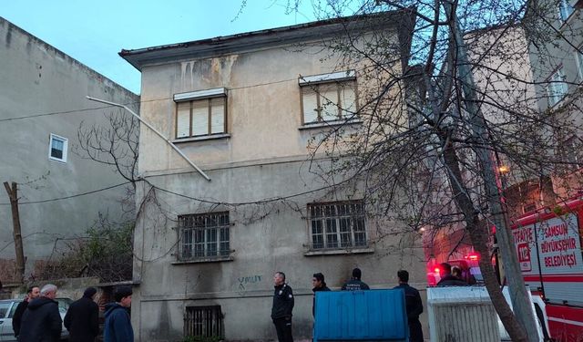 Samsun’da metruk binada yangın paniği