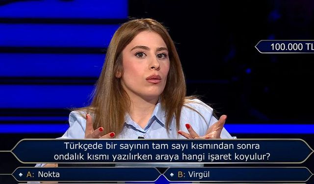 Milyoner'de edebiyat mezununu terleten dil bilgisi sorusu