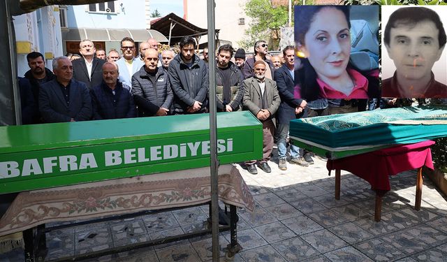 Samsun'da acı olay! Nazım Ocak ve Nazife Bircan kardeşler yan yana defnedildi