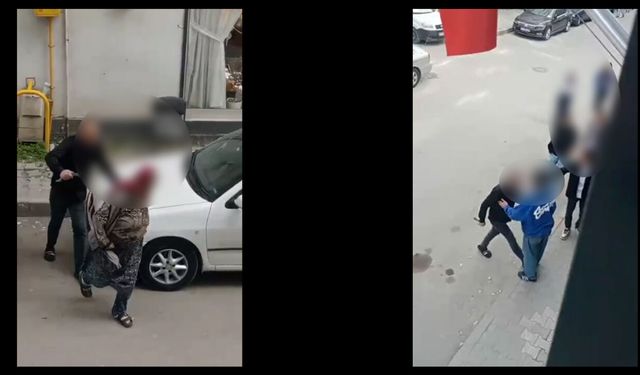 Samsun'da sokak ortasında korku dolu anlar!