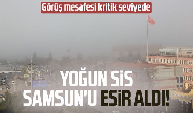 Yoğun sis Samsun'u esir aldı! Görüş mesafesi alarmı