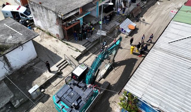 Samsun’da selin ardından düğmeye basıldı! 56 iş yeri için yıkım başladı