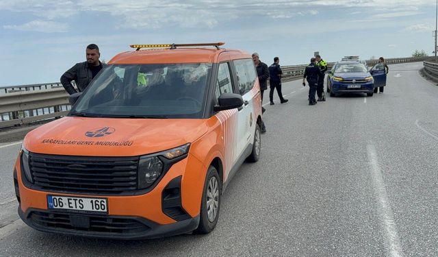 Samsun’da viyadükte korku dolu anlar! Ölümden döndü
