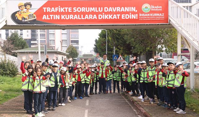 İlkadım’da çocuklara uygulamalı trafik eğitimi