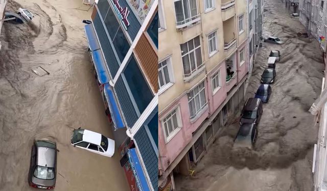 Samsun Havza'daki sel felaketinin boyutu kamerada!