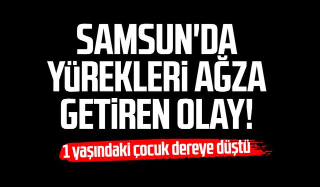 Samsun'da yürekleri ağza getiren olay! Çocuk dereye düştü
