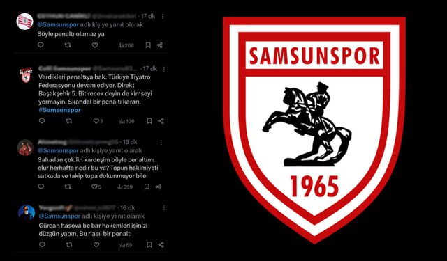 Samsunspor taraftarlarından penaltı tepkisi!