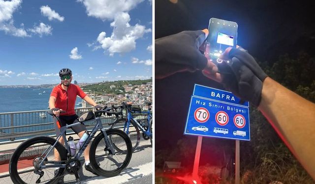 Samsun için 814 kilometre pedal çeviriyor!