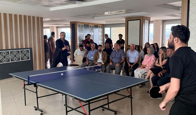 Çarşamba Devlet Hastanesi'nde masa tenisi heyecanı yaşandı