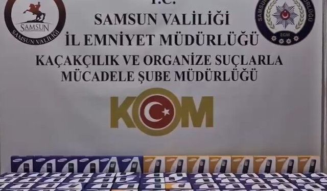 Samsun'da kaçak telefon operasyonu! 91 adet ele geçirildi