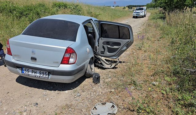 Samsun'da otomobil şarampole uçtu! 3 yaralı
