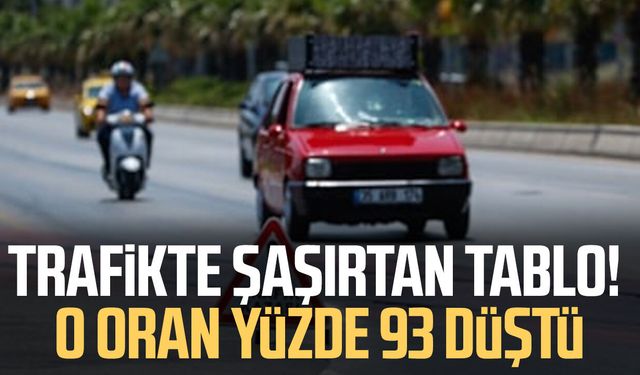 Trafikte şaşırtan tablo! O oran yüzde 93 düştü