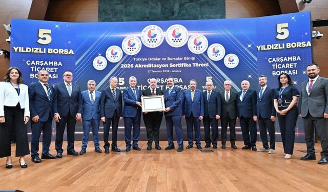 Çarşamba Ticaret Borsası'ndan 5 yıldızlı başarı