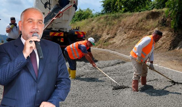Canik'te beton yol atağı! "Ulaşım ağımızı güçlendiriyoruz"