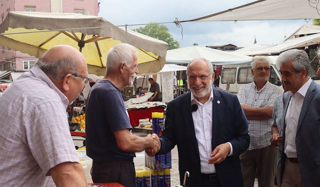 Terme'de esnaf anlattı, SP Samsun Milletvekili Mehmet Karaman dinledi