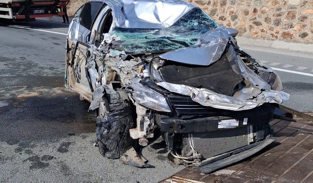 Gümüşhane'de tünel çıkışında feci kaza!