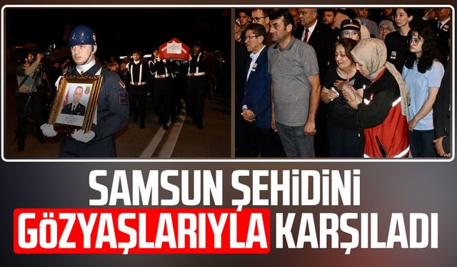 Şehit Jandarma Uzman Çavuş Mehmet Demirbaş'ın naaşı Samsun'a getirildi