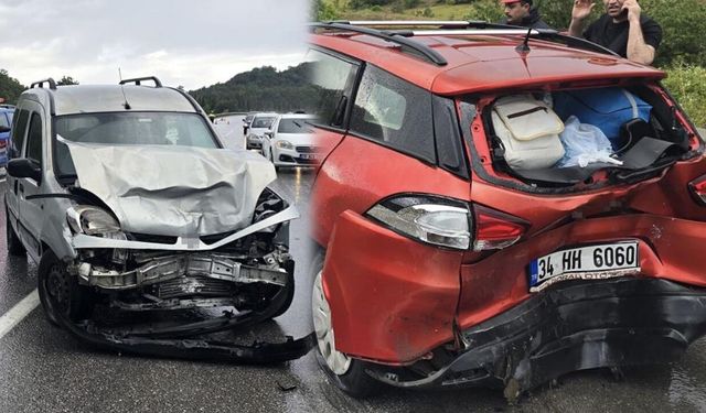 Samsun'da feci kaza! İki araç çarpıştı