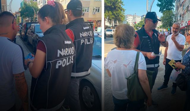 Samsun'da 4 ayrı noktada narkotik farkındalığı
