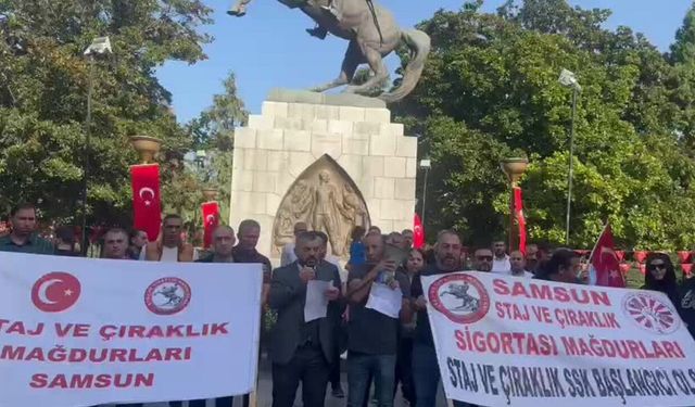 Samsun'da staj ve çıraklık sigortası mağdurlarından TBMM’ye çağrı
