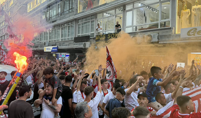 Samsun maç öncesi kırmızı-beyaza büründü!