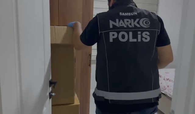 Samsun'da adrese baskın! 46 bin yasaklı madde bulundu