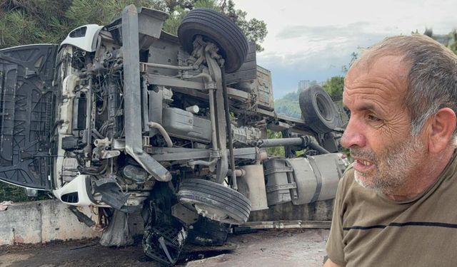Samsun'da faciadan dönüldü! Freni tutmayınca bahçeye uçtu