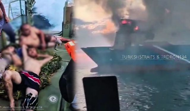 Samsun çıkışlı gemide can pazarı! Kurtarma anları kamerada