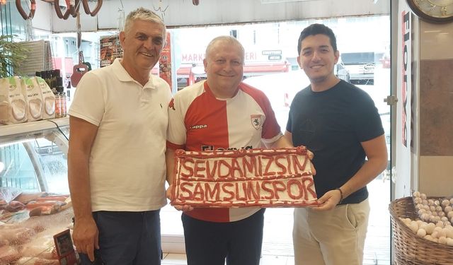 Kasap Mustafa Solak'ın Samsunspor aşkı! Sevdasını etlere işliyor