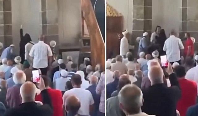 Samsun'da cuma namazını karıştıran olay! Cemaat şaşkına döndü