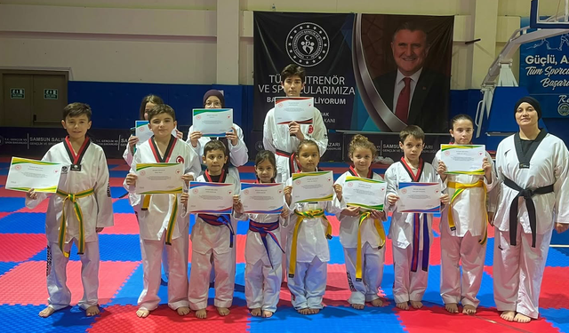 Samsun Salıpazarı’nda taekwondoda kuşak heyecanı