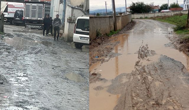 Samsun'un o ilçesinde 3 yıldır bitmeyen yol çilesi