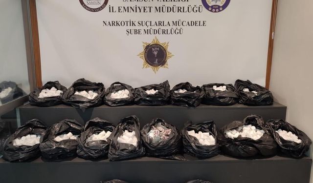 Samsun’da 4 ayrı operasyonda 117 bin 646 hap ele geçirildi
