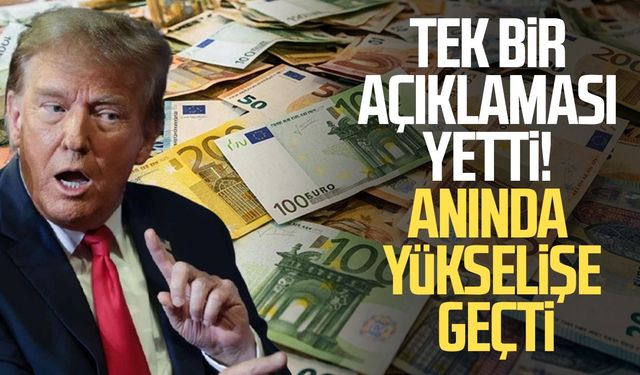 Tek bir açıklaması yetti! Anında yükselişe geçti